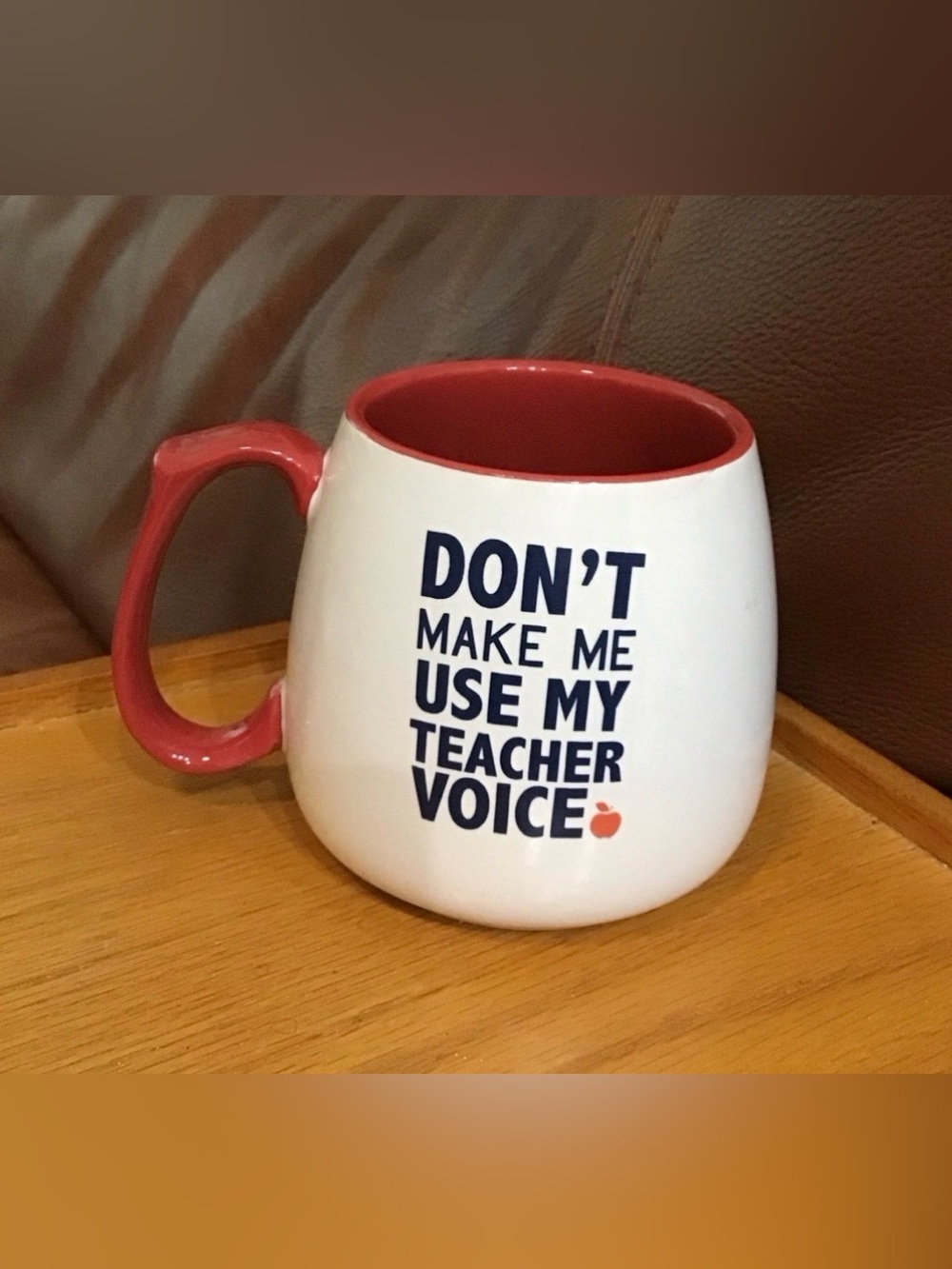 Teacher Mom Mug "Don't Make Me Use My Teacher Voice " Stoneware Bottom